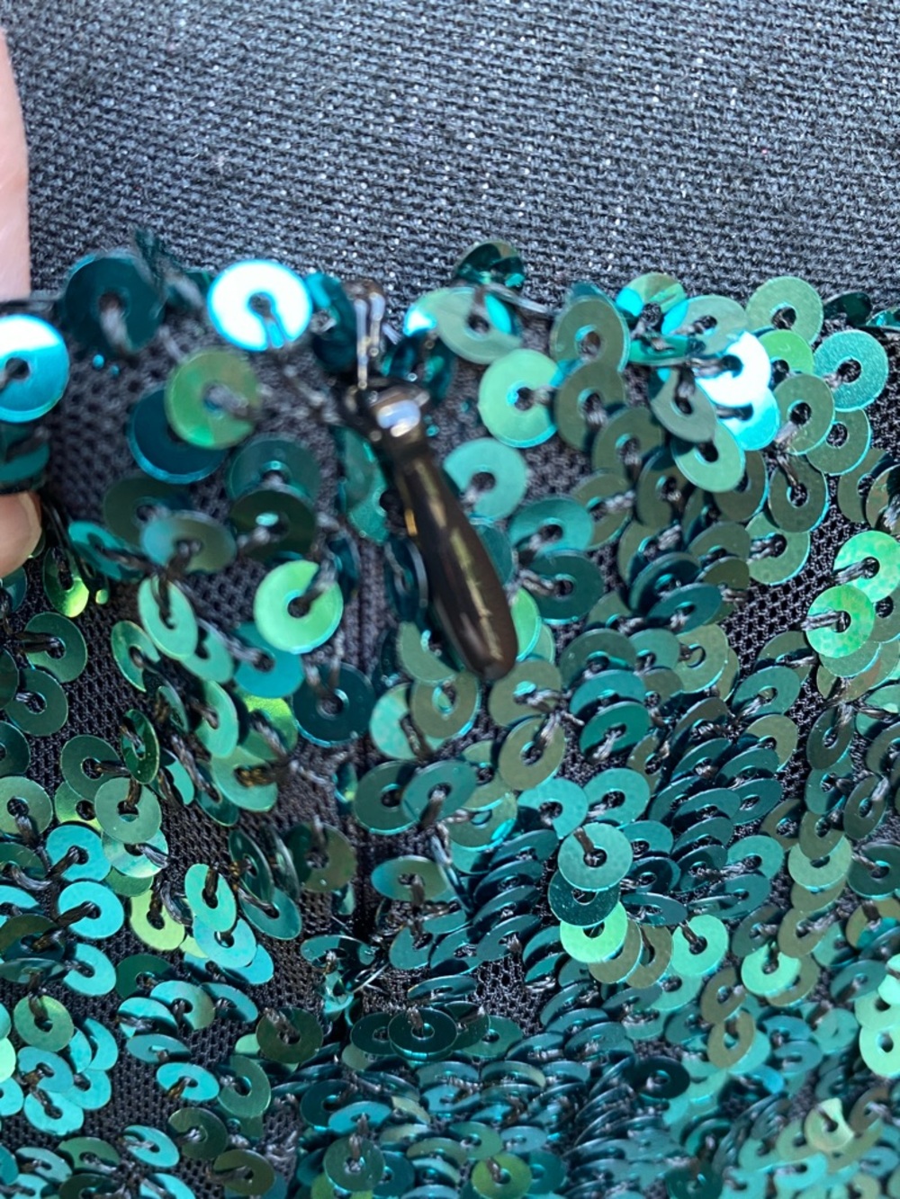 Lulu’s Green Sequin V-Neck Long Sleeve Party Dress XL - Picture 6 of 8
